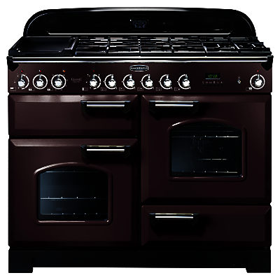 Rangemaster Classic Deluxe 110 Dual Fuel Range Cooker Rose Taupe